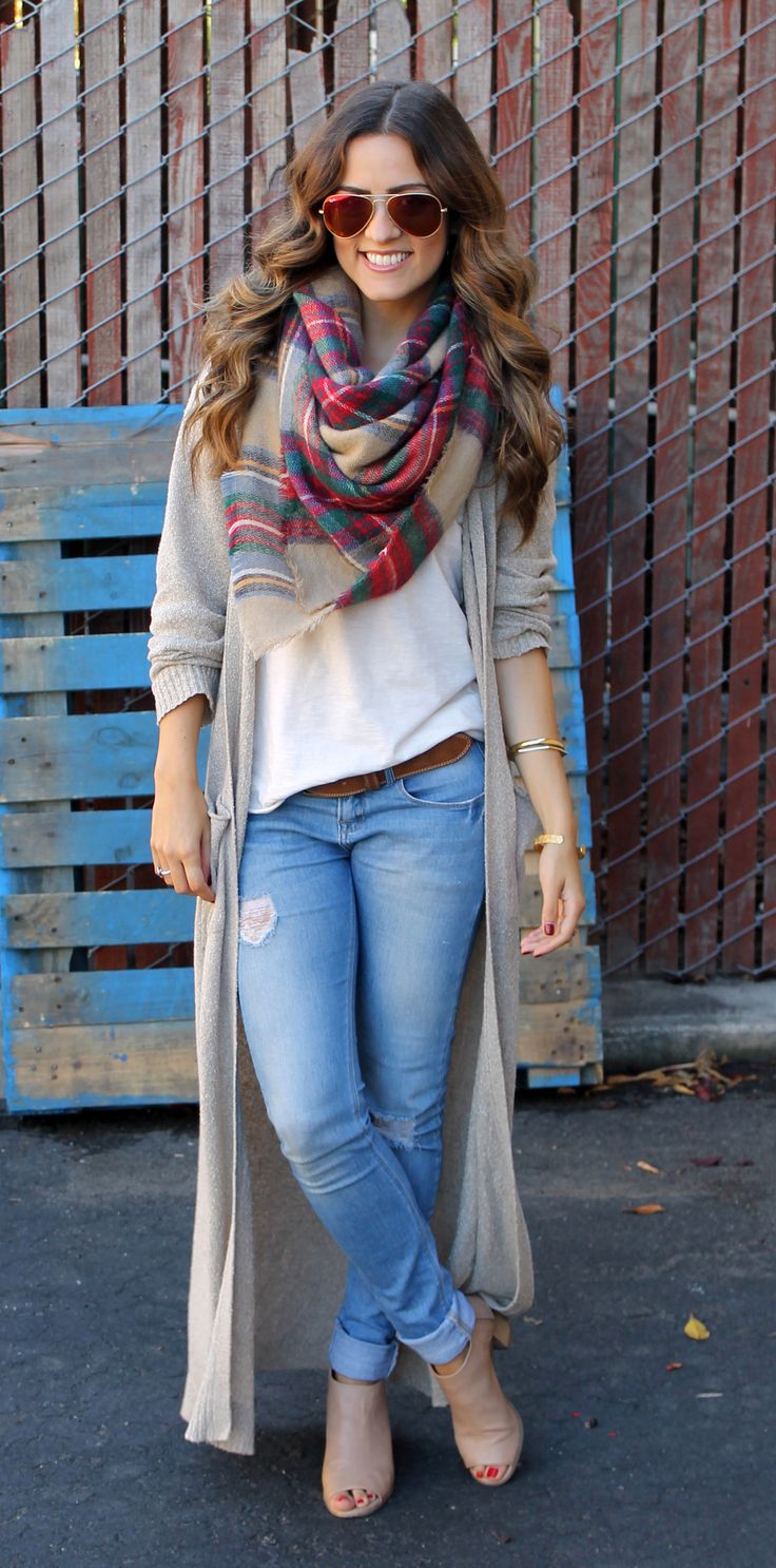 fall style with scarf fashion