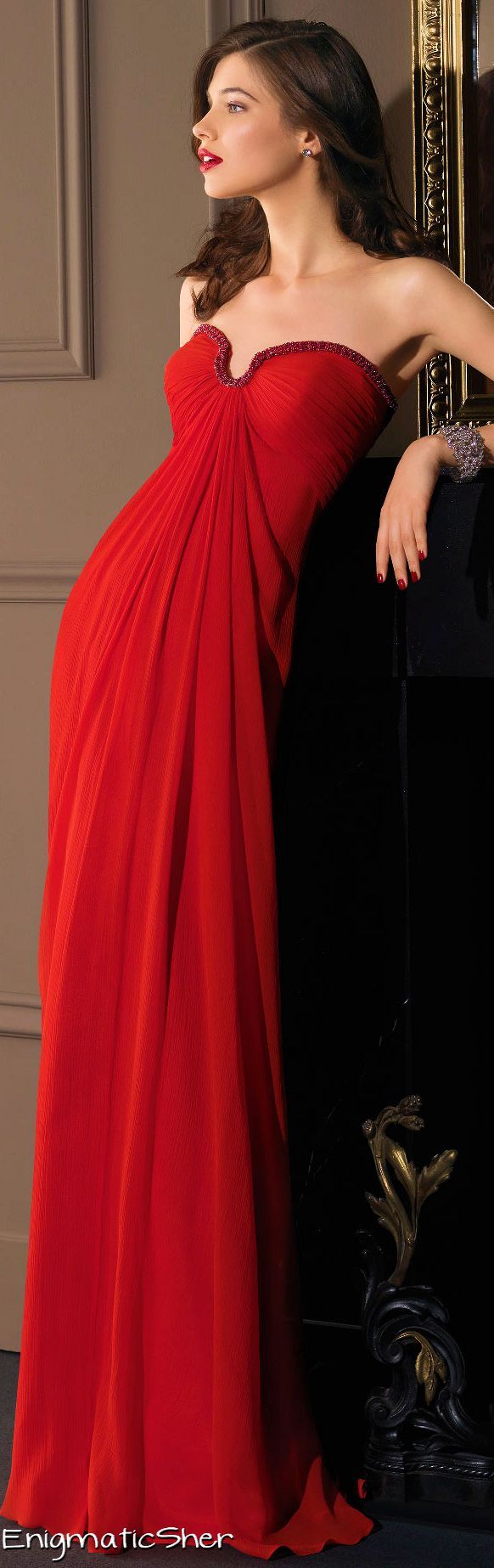 gorgeous red cocktail gown.