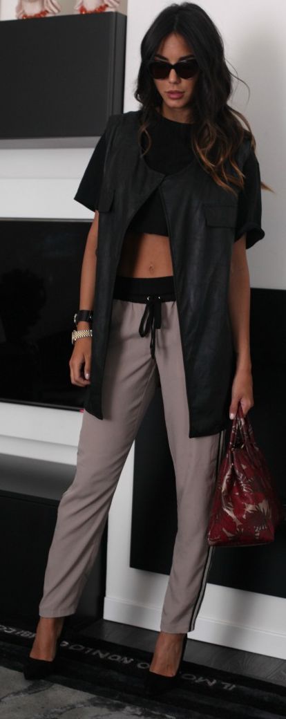 Taupe Street Chic Relaxed Pants